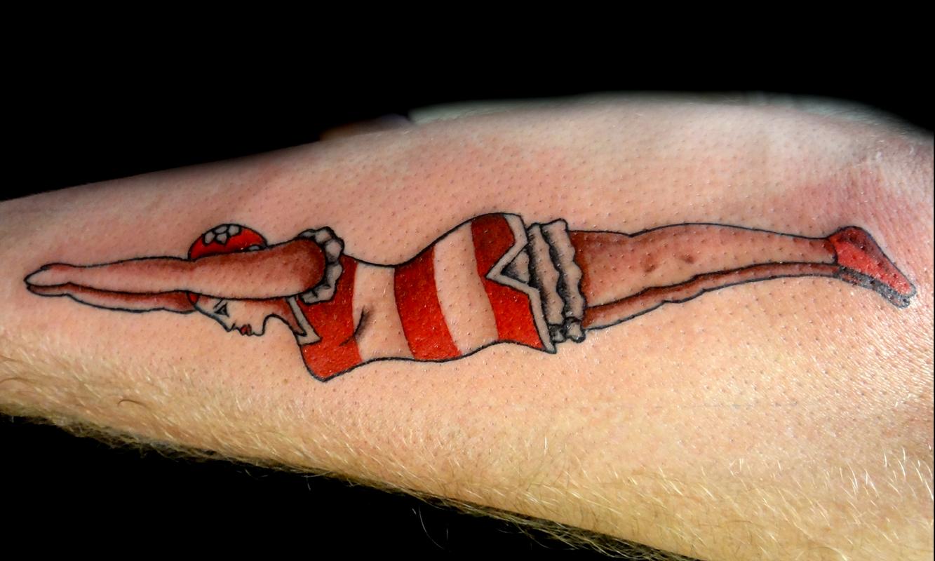 Traditional Diver Girl by Ricky Borchert: TattooNOW