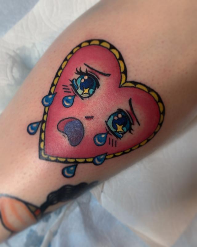 Sadie Gabriella Crying Heart By Sadie Gabriella Tattoonow