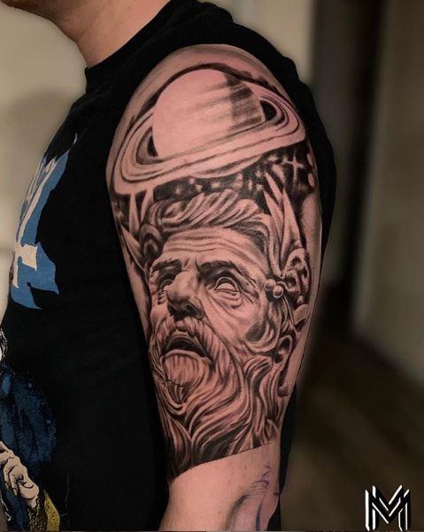 Matt Morrison Greek God And Saturn By Matt Morrison Tattoonow