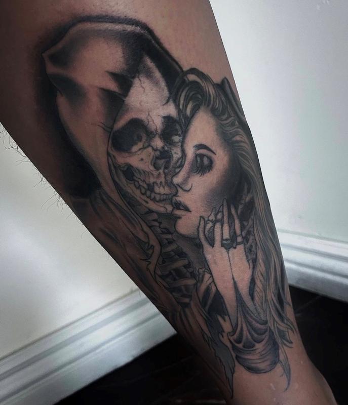 Tattoo Snob on Instagram Skeleton Coffin by chasetattoos at  tildeathdenver in Denver Colorado skulltattoo skull skeleton lovers  flowers coffintattoo
