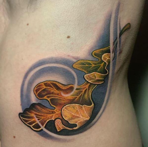 Tori Loke Fall Oak Leaf By Sadie Gabriella Tattoonow
