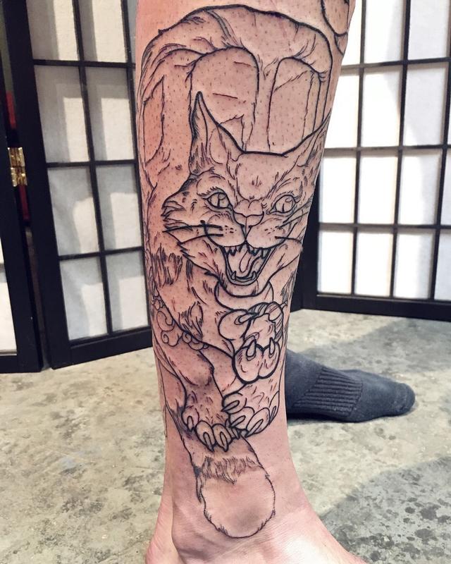 Cat Outline By Sadie Gabriella Tattoonow Cat Outline By Sadie Gabriella Tattoonow