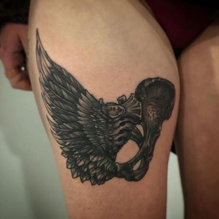 Al Perez - Bones and Wings Tattoo