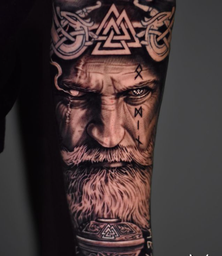 Forbidden Images Tattoo Art Studio : Tattoos : Victor Alvarez : The  Allfather Odin