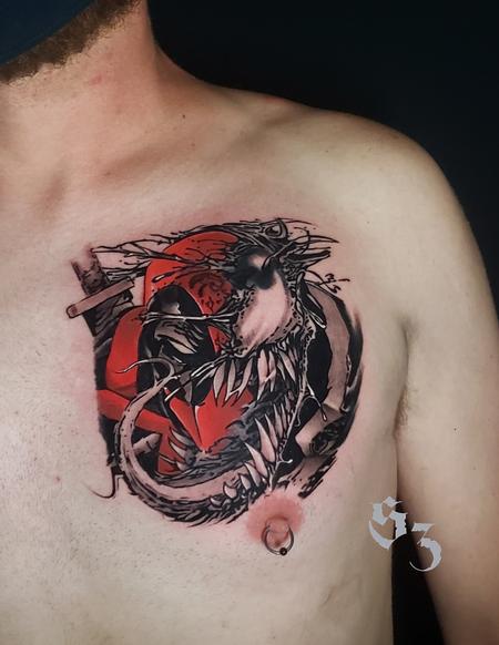 Tattoos - Quade Dahlstrom Deadpool Venom - 142193