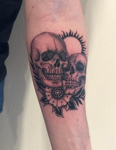 Brennan Walker - Brennan Walker Skulls Tattoo