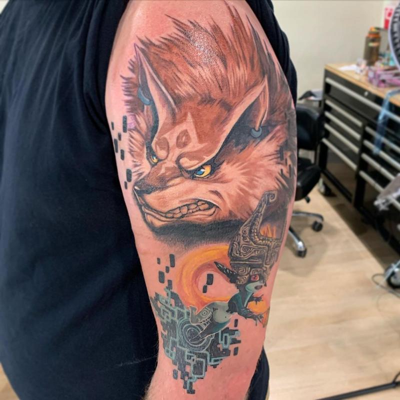 Link  Amaterasu  Zelda tattoo Amaterasu Zelda art