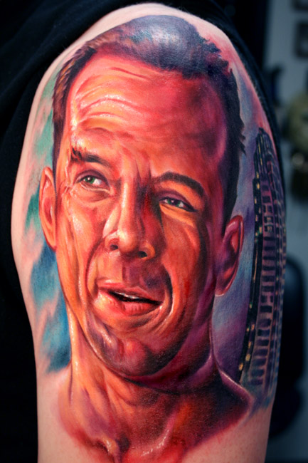 Bruce Willis tattoo 3  Bruce willis Chest tattoo Bruce