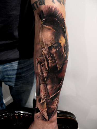 300 movie sleeve tattoo by Little Dragon: TattooNOW