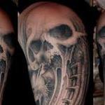 Tattoos - Bio skull demon arm sleeve - 108495