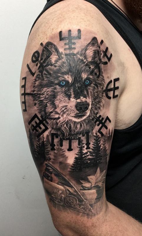 Norse Wolf by Felipe Amaya: TattooNOW