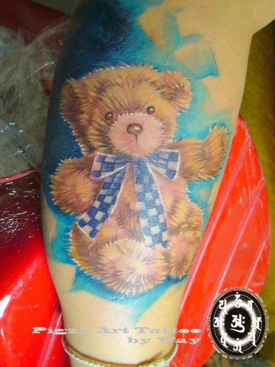QUESADILLA on Instagram TeddyBear  Like comment share     teddybeartattoo teddybear tattoo tattooideas tattooart  denvertattooartist