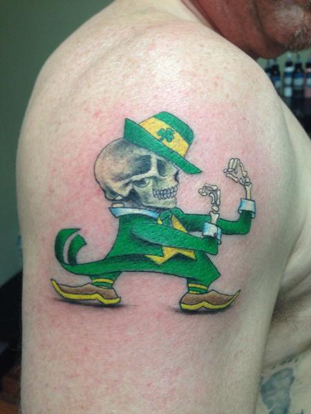 Tattoos - Fighting Irish skully  - 89084