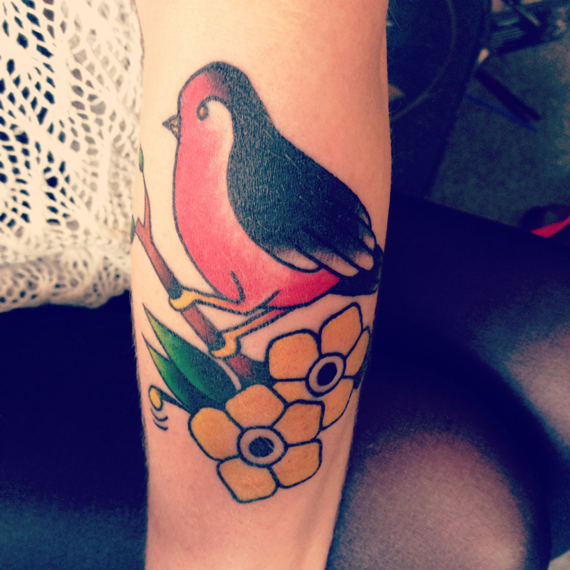 Traditional bird by Clayton Drew: TattooNOW