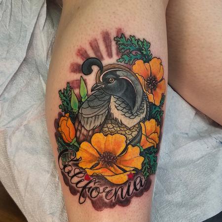 Tattoos - Cali quailand poppies - 125028