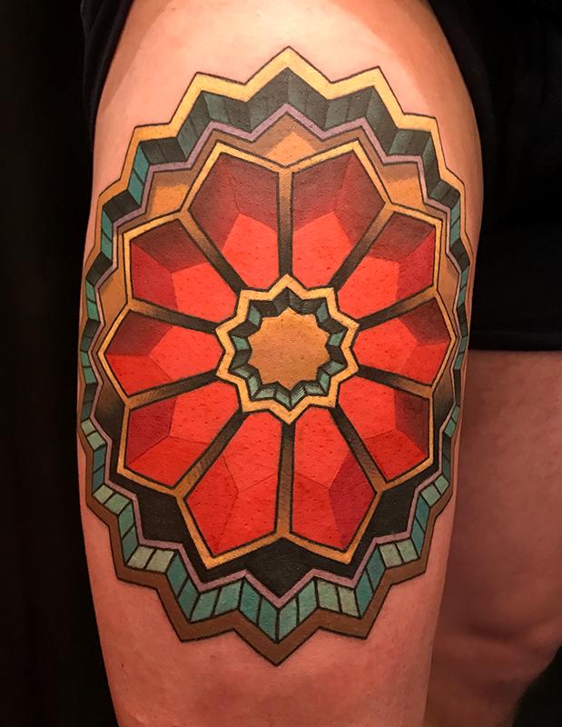 3D Geometric Design by Russ Abbott TattooNOW