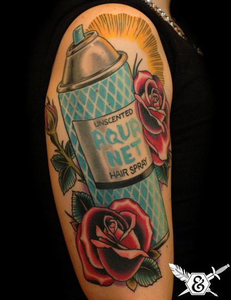 Tattoos - Aqua Net/ Roses - 70057
