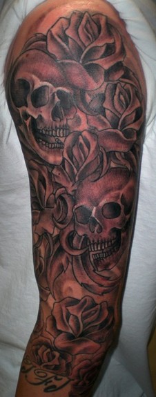 Tattoos - Skulls and Roses - 51554