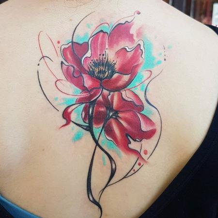 Tattoos - watercolor flower - 132026