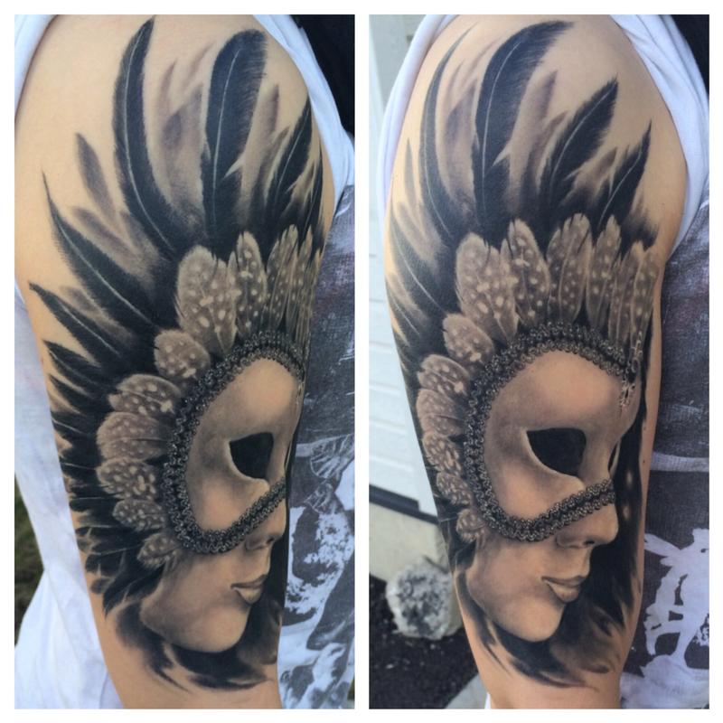 Venetian mask (Healed) by Ravi-Lassi : TattooNOW Venetian mask (Healed) by Ravi-Lassi : TattooNOW