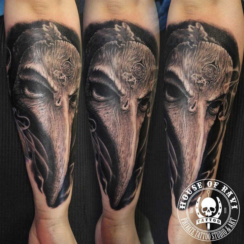 Woodenmask By Ravi Lassi TattooNOW