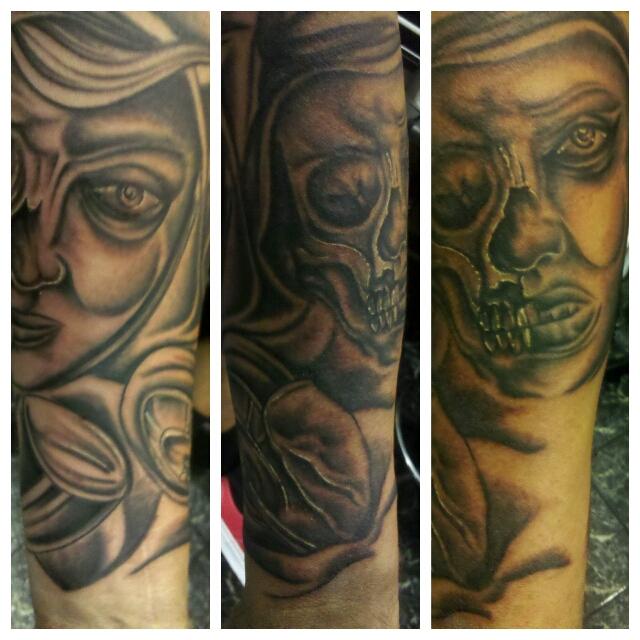 Female grim reaper by  Sugar Skull Tattoo Studio Glasgow  Facebook