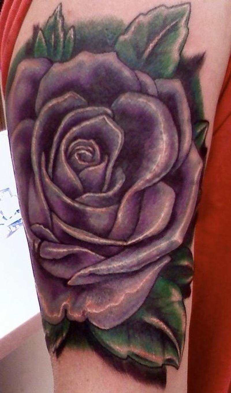 Purple Rose Tattoo by Ryan Nutini: TattooNOW