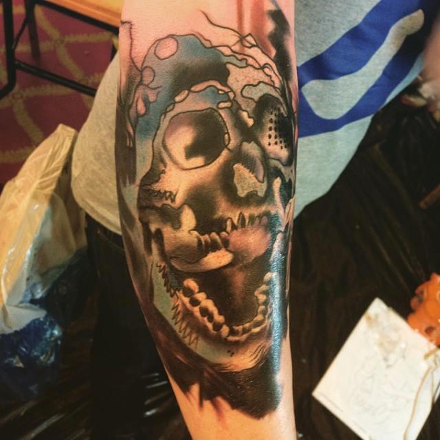 Daddy Jacks Tattoos  Tattoos  In Progress  Skull Clock