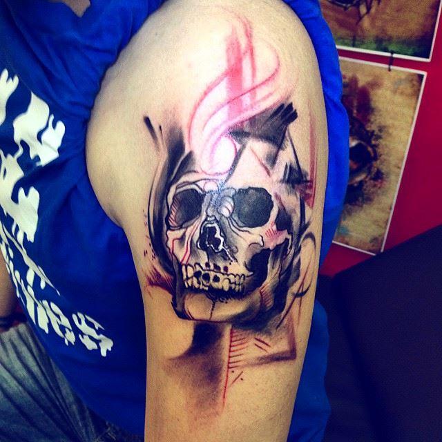 Abstract Skull by Marco Ventura TattooNOW