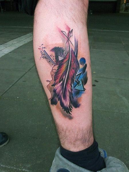Tattoos - Abstract Feather - 108930