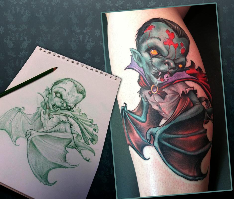 Tattoo vampire girl  Sarah Alfalla  Drawings  Illustration Fantasy   Mythology Fantasy Men  Women Females  ArtPal