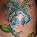 Tattoos - blue flower - 34243