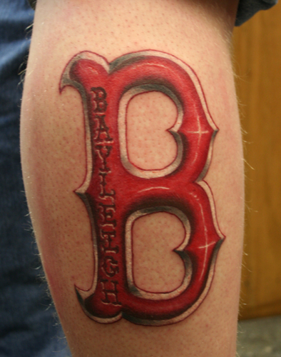 boston red sox b tattoo