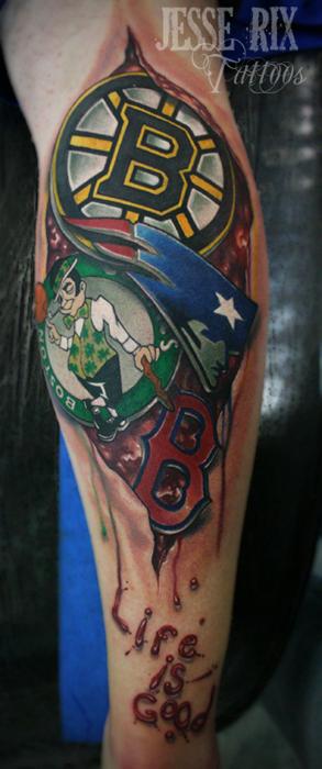 Boston Sports Tattoo by Jesse Rix: TattooNOW