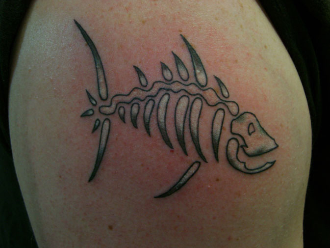 Fish Bone Tattoo Stock Illustrations  267 Fish Bone Tattoo Stock  Illustrations Vectors  Clipart  Dreamstime
