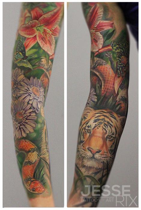 Rainforest Sleeve Tattoo  Black Lotus Tattoo