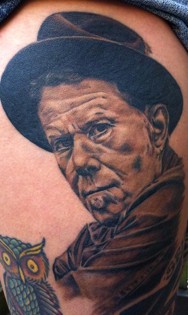 Tom Waits Portrait by Matthew Lukesh: TattooNOW