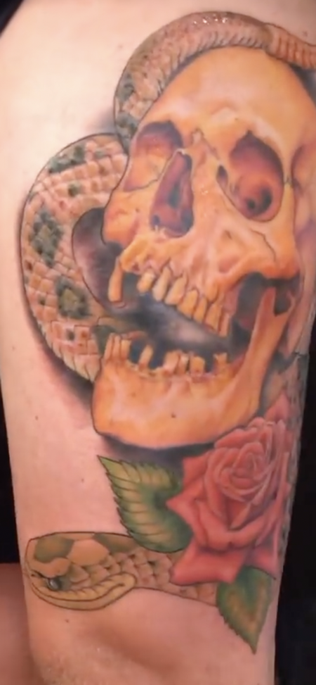 Shawn Barber - Skull and Snake Tattoo