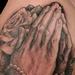 Tattoos - praying hands and roses - 68667