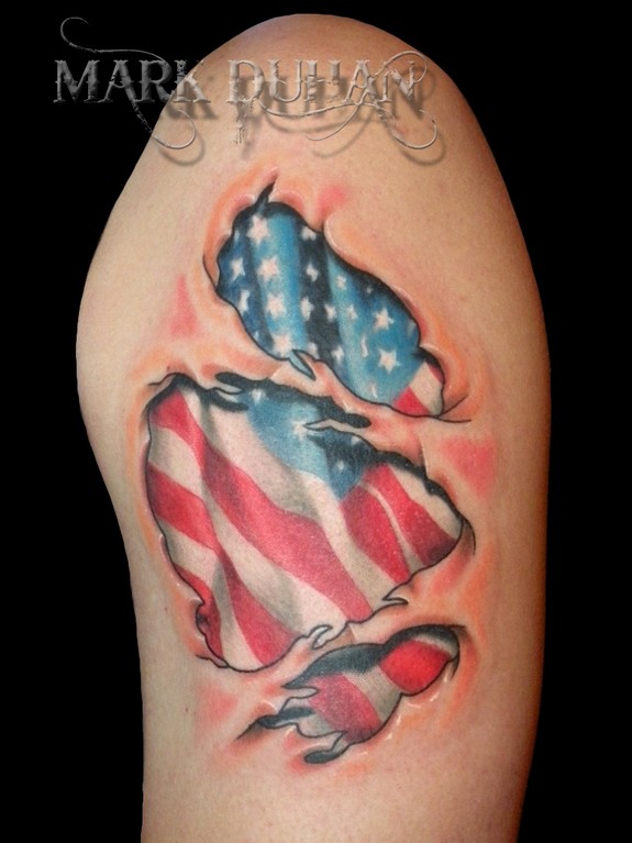 120 American Flag Tattoos For Men 2023 US Patriotic Designs