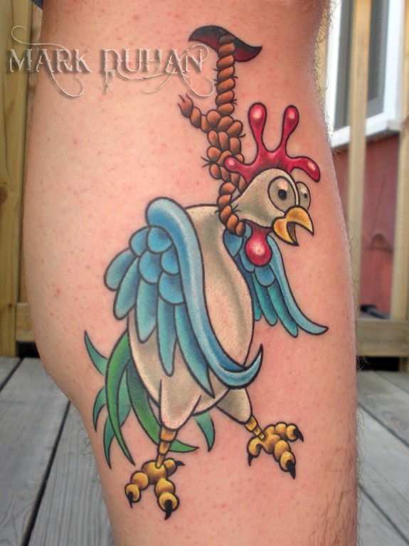 HANGING ROOSTER by Mark Duhan: TattooNOW