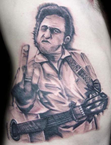 Johnny Cash by Hector Cedillo: TattooNOW