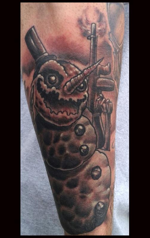 Gangster Snowman by Ben Thiesen TattooNOW