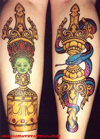 vajra and bell by Dana Helmuth: TattooNOW