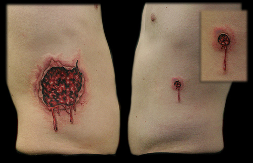 Gun shot wound by Annie Mess: TattooNOW Gun shot wound by Annie Mess: TattooNOW
