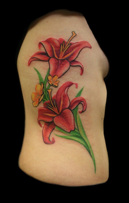 Tigerlilies And Buttercups By Annie Mess Tattoonow Tigerlilies And Buttercups By Annie Mess Tattoonow