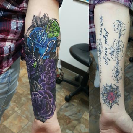 Tattoos - Ridiculous cover-up. Roses  - 119015