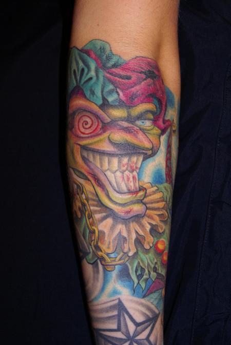 Tattoos - Evil Clown Tattoo - 61760
