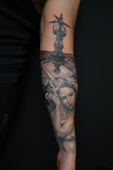 Dennis Wehler - in progress custom tattoo