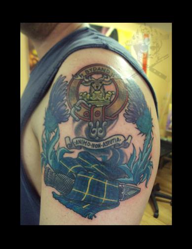 Campbell Clan Heraldic Celtic Family Crest Tattoo